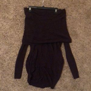 Long off shoulder cozy sweater
